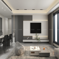 全案設(shè)計(jì)專欄 | 歐蒂尼全屋定制：靜謐的高級(jí)灰，低調(diào)極簡(jiǎn)舒適